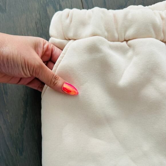 Cream 2-Piece  Sweat Pants Hoodie Set - Picture 9 of 10